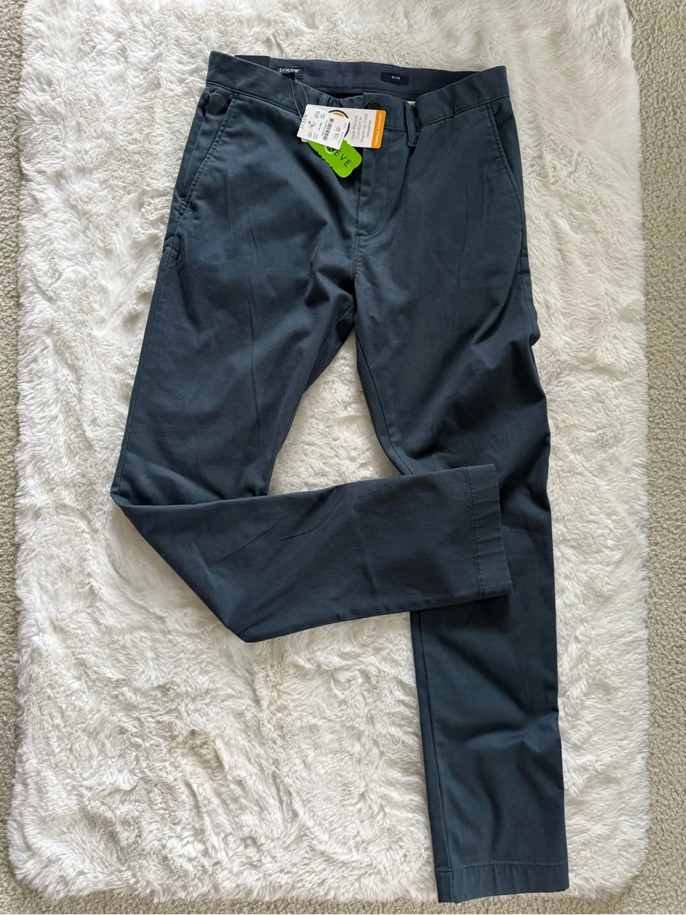 NWT J.Crew Slim Fit Flex TruTemp 365 Chino Pants - Navy Blue